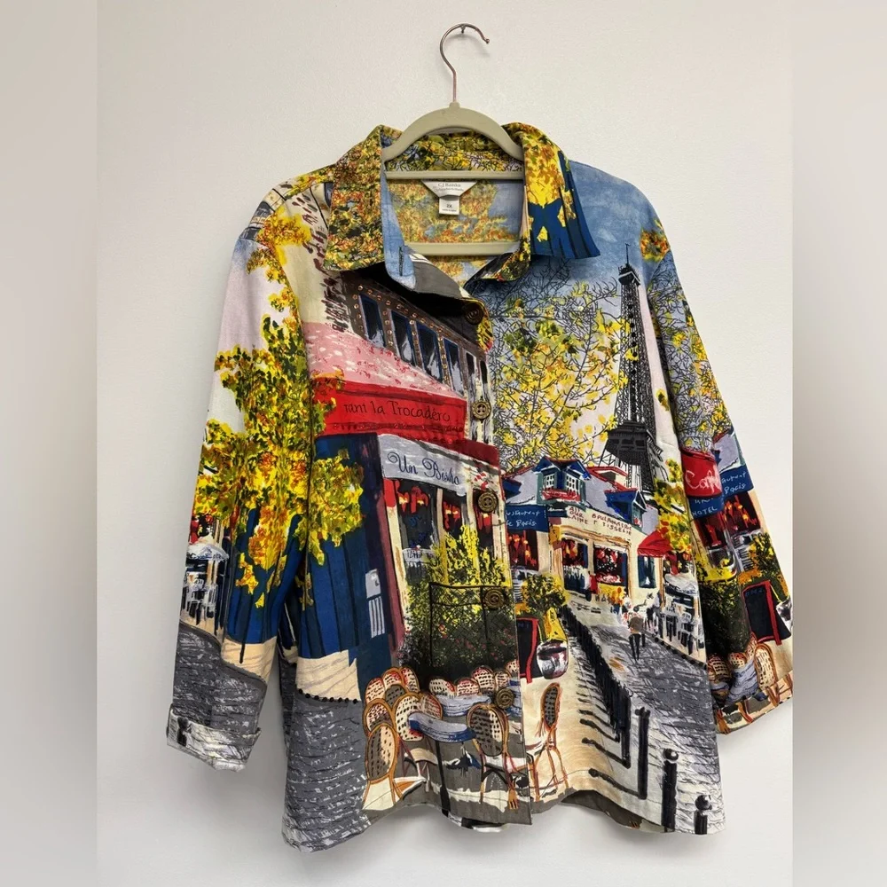 CJ Banks Artistic Multicolor Jacket - Picture 1 of 4